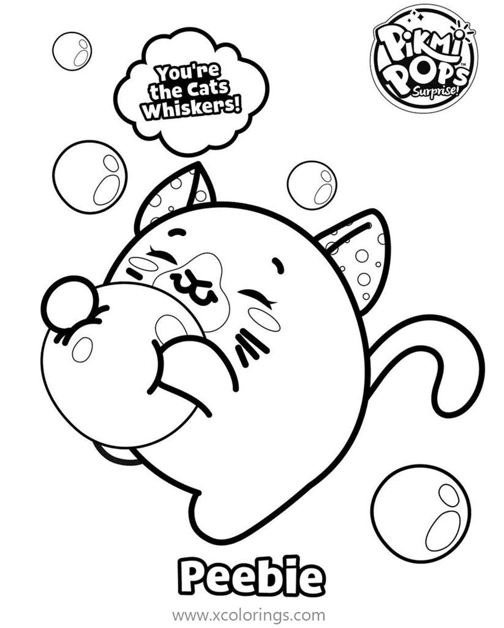 Free Peebie from Pikmi Pops Coloring Pages printable