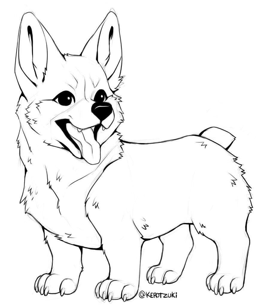 Printable Corgi Coloring Pages Printable Corgi Coloring Pages