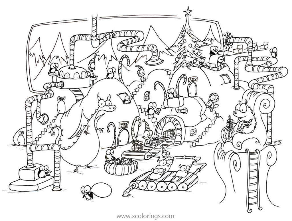 Free Penguin Island Coloring Pages printable