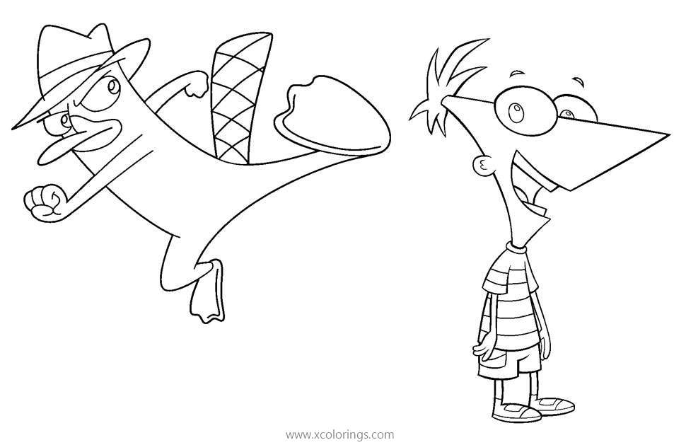 Free Pet Perry from Phineas and Ferb Coloring Pages printable