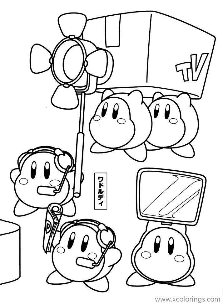 Free Photographer Kirby Coloring Pages printable