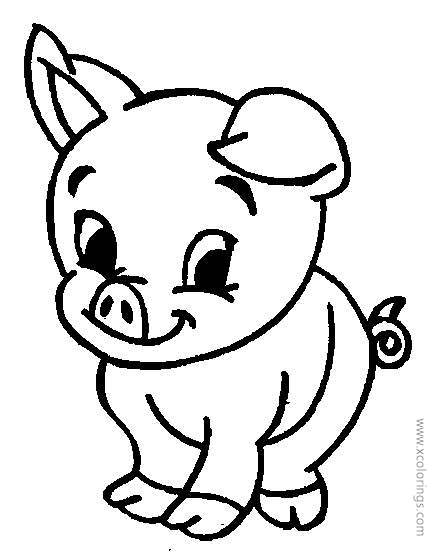 Free Cute Pig Coloring Sheets printable