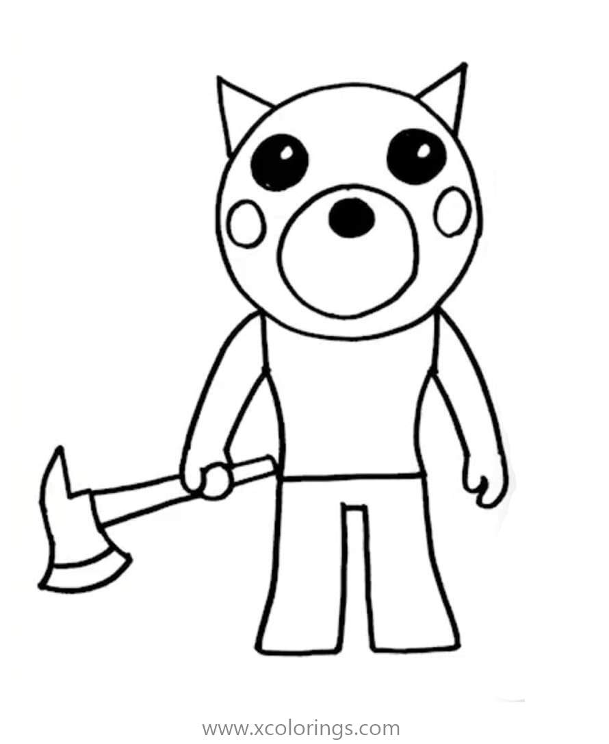 Piggy Roblox Coloring Pages Doggy Xcolorings Com - dogy pogy roblox