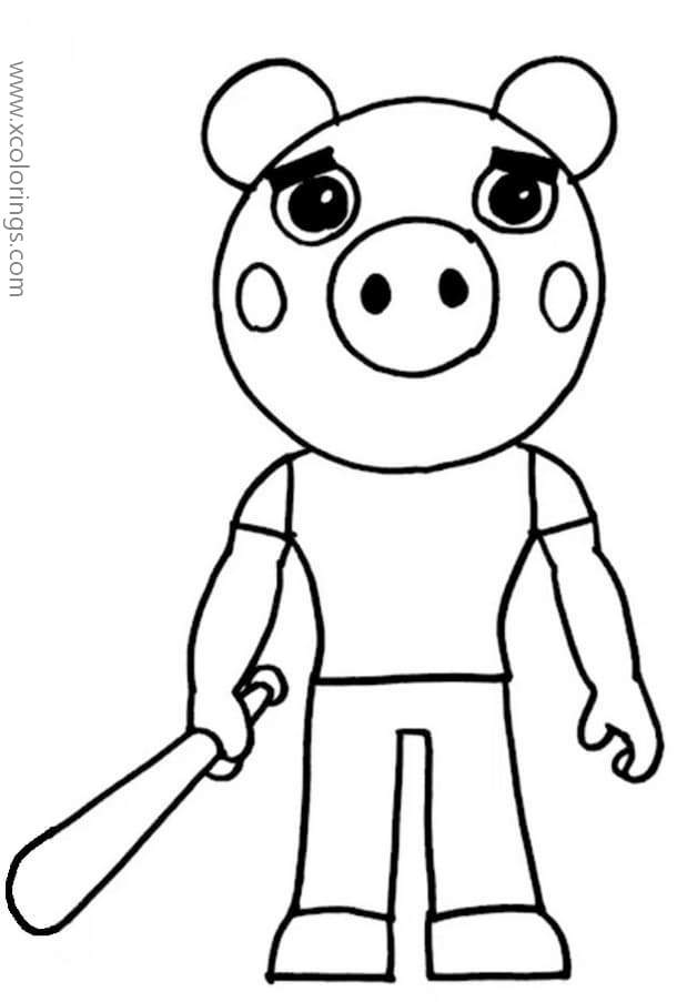 Piggy Roblox Coloring Pages George Xcolorings Com - roblox activity pages