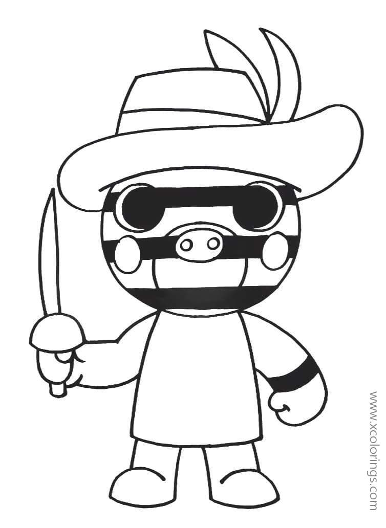 Free Piggy Roblox Coloring Pages Zizzy printable