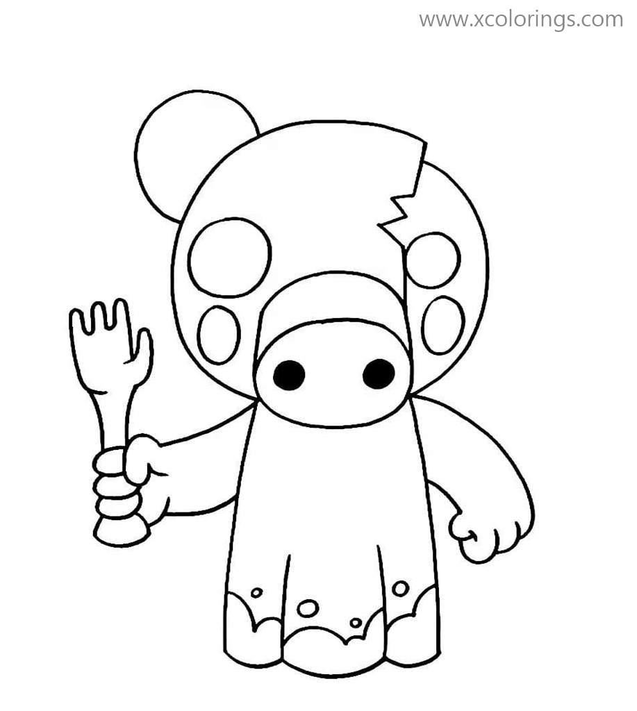 Free Piggy Roblox Coloring Pages Zompiggy printable