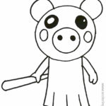 Piggy Roblox Coloring Pages Xcolorings Com - roblox drawing daddy pig piggy