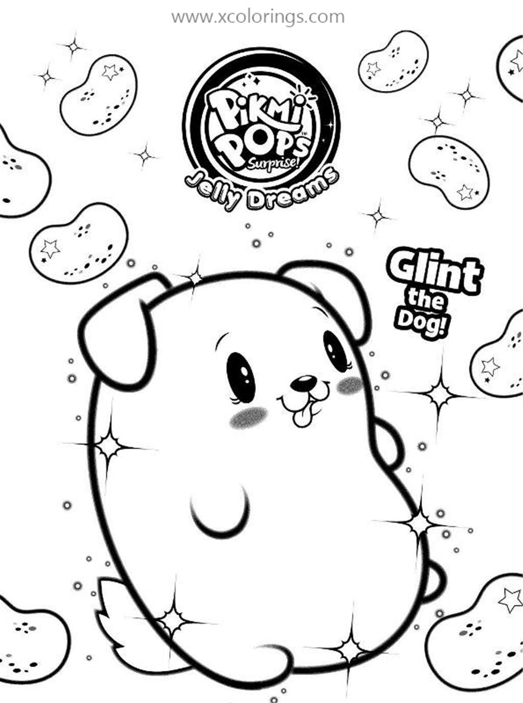 Free Pikmi Pops Coloring Pages Dog Glint printable