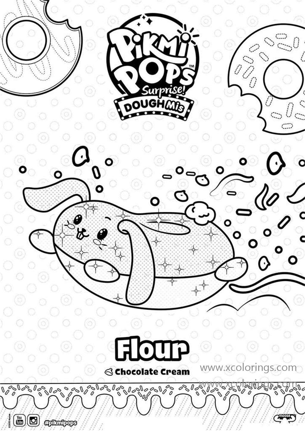 Free Pikmi Pops Coloring Pages Flour The Bunny printable