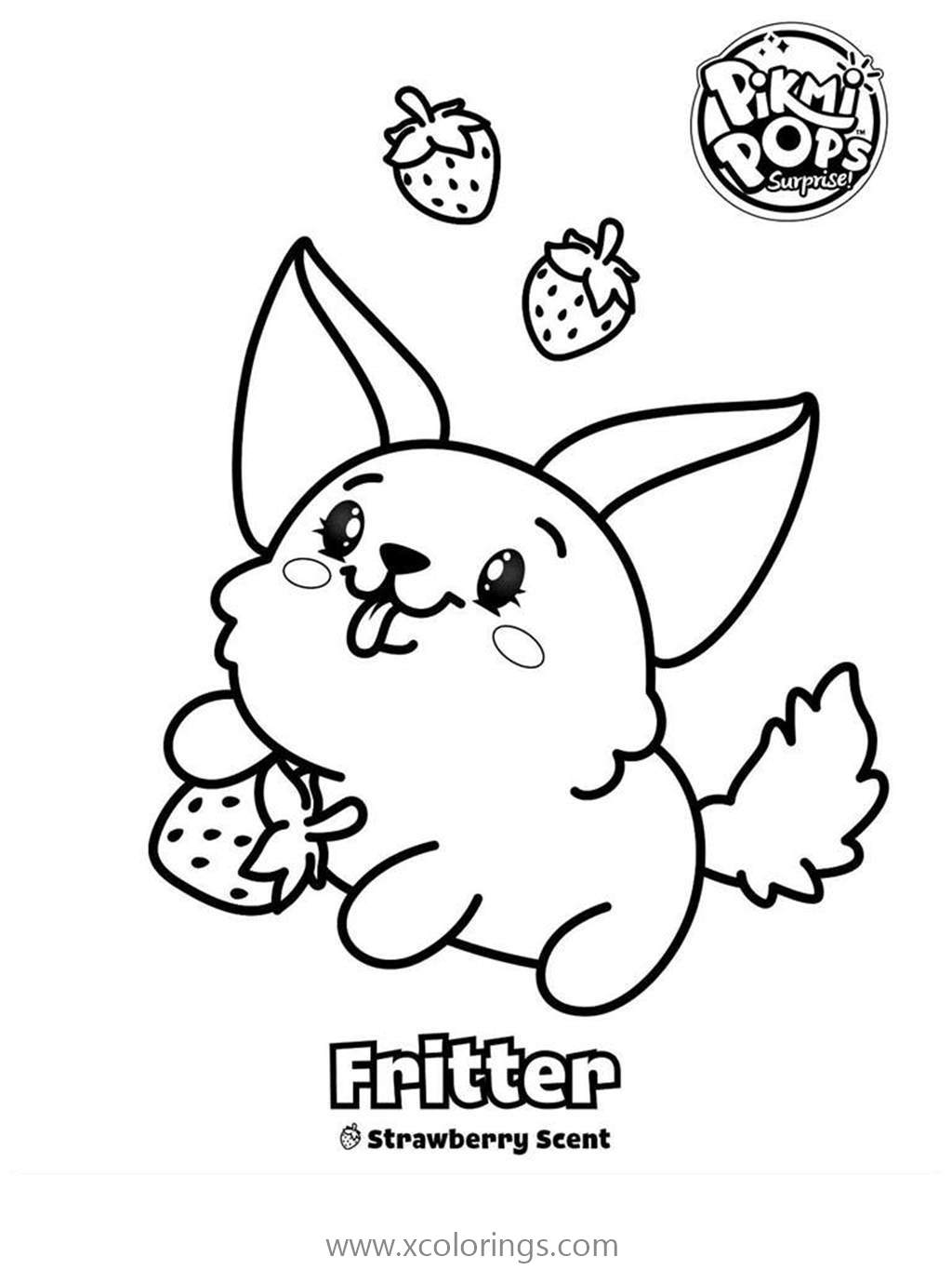 Free Pikmi Pops Coloring Pages Fritter The Fennec Fox printable