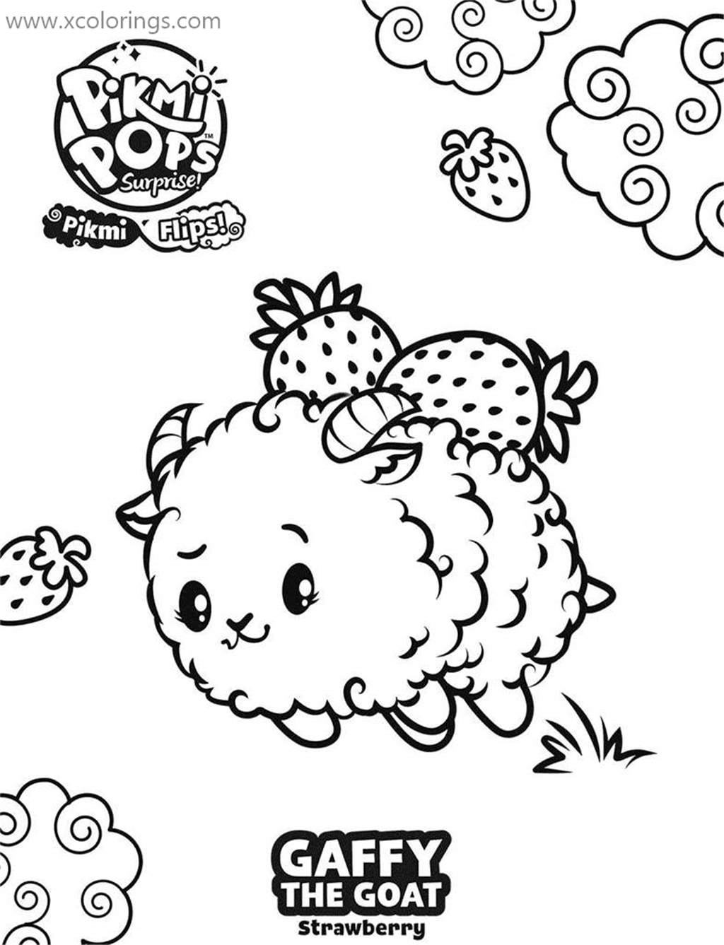 Free Pikmi Pops Coloring Pages Gaffy The Goat printable