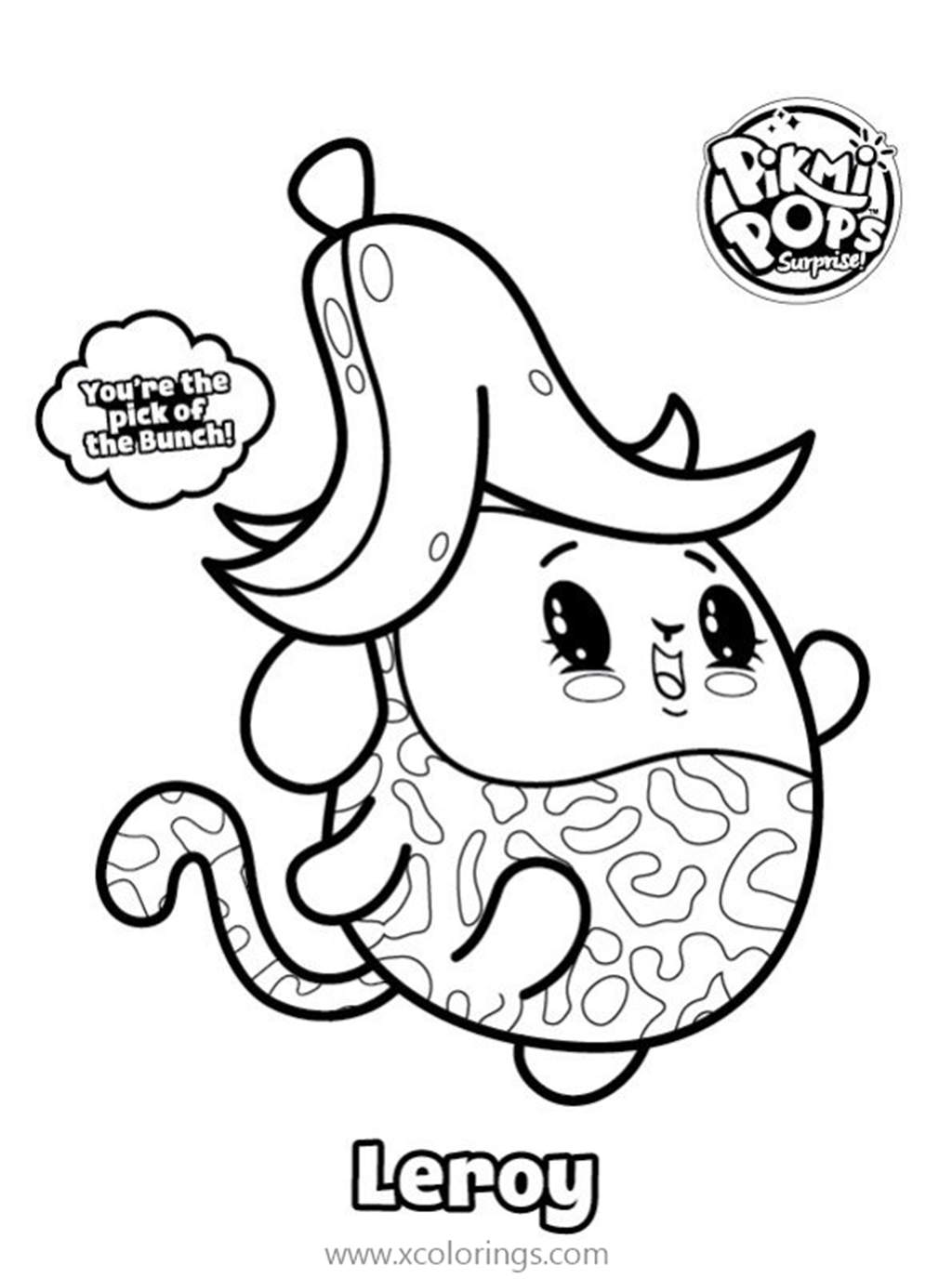 Free Pikmi Pops Coloring Pages Leroy printable