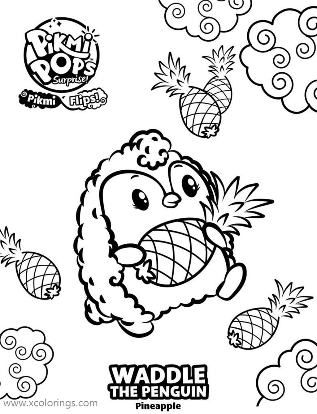 Free Pikmi Pops Coloring Pages Penguin printable