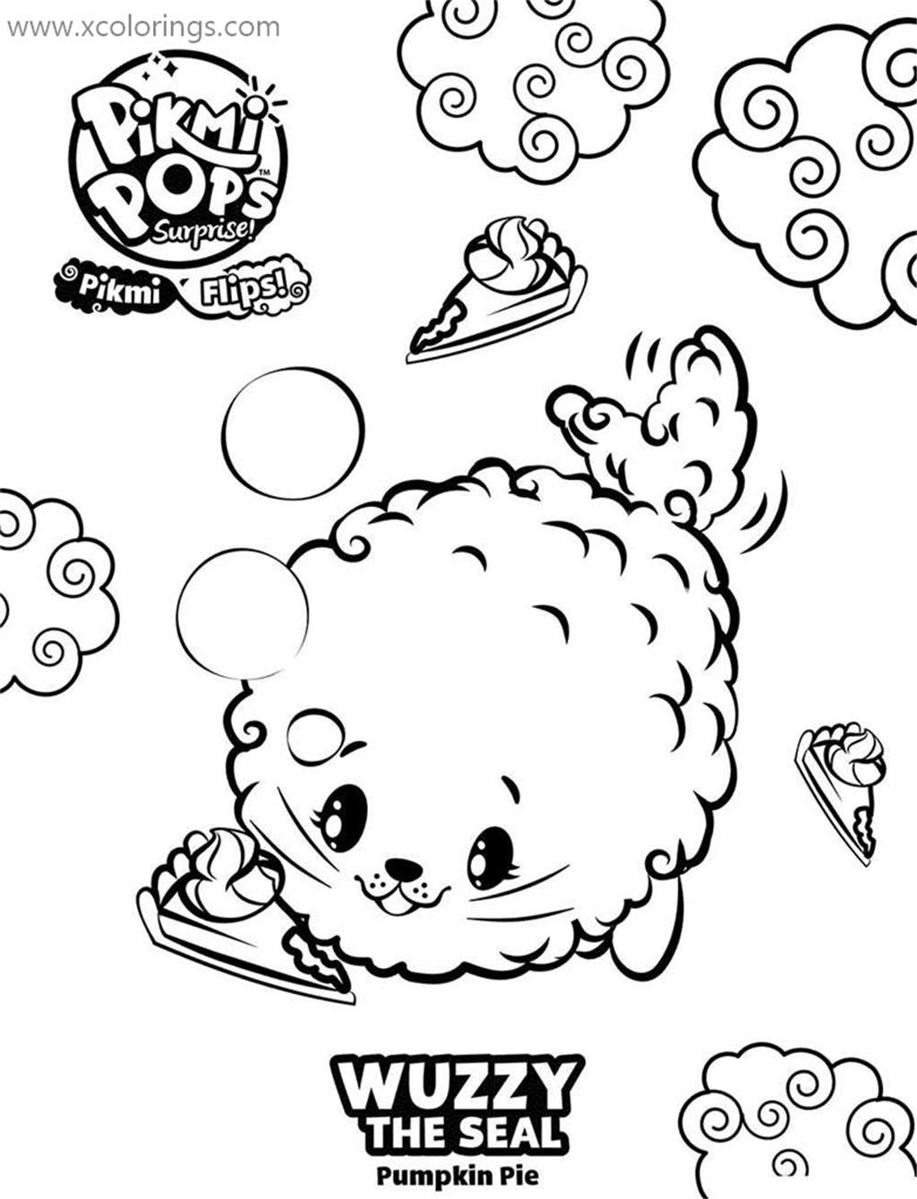 Free Pikmi Pops Coloring Pages Seal Wuzzy printable