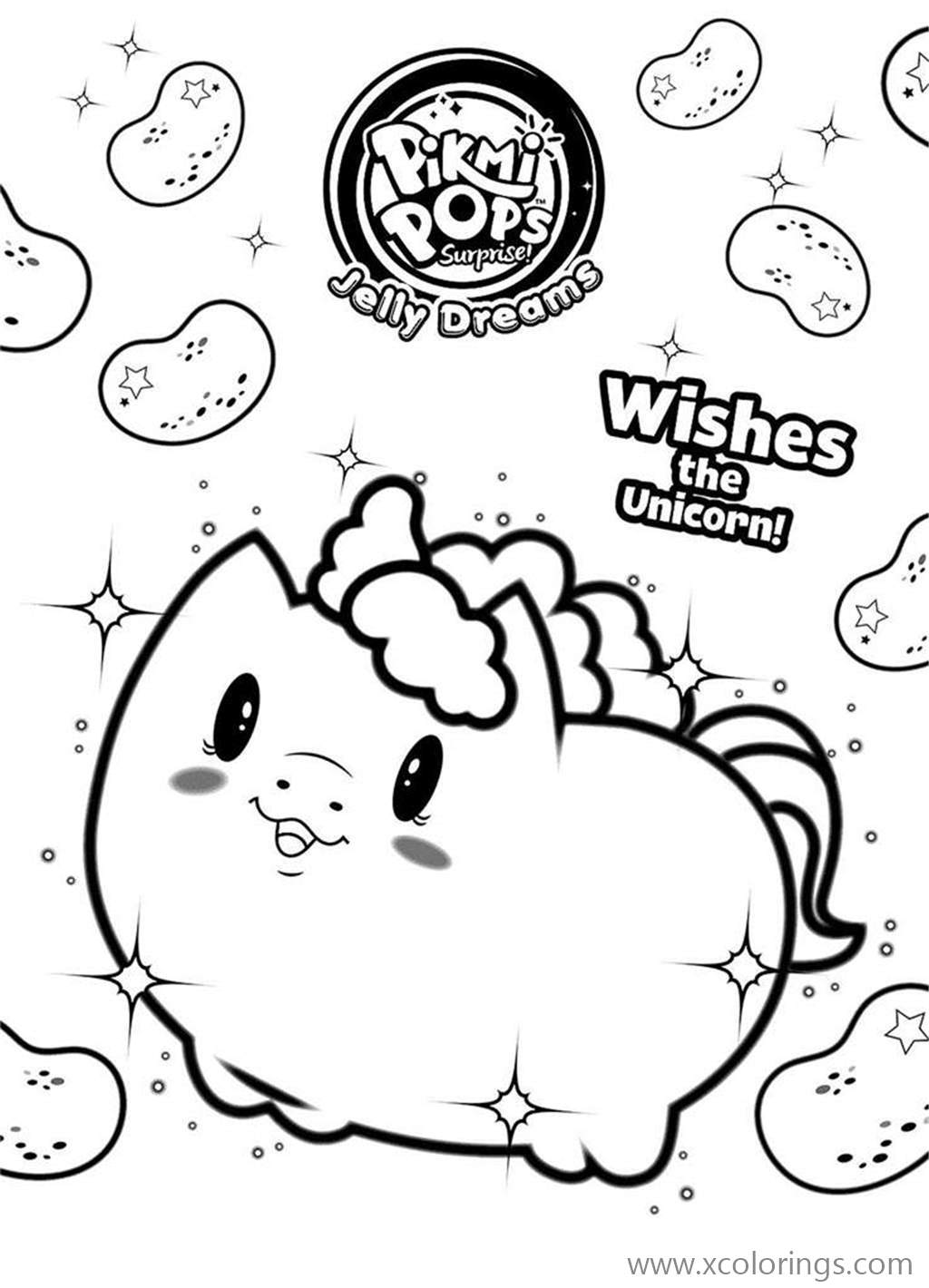Free Pikmi Pops Coloring Pages Wishes The Unicorn printable