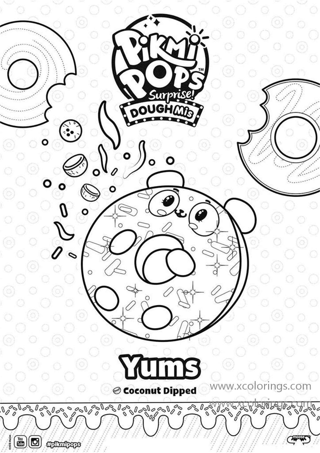 Free Pikmi Pops Coloring Pages Yums printable