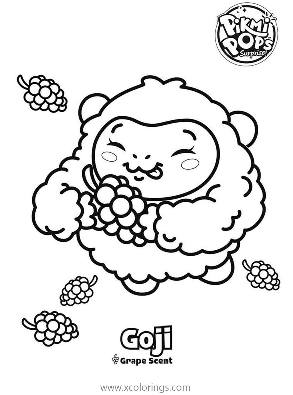 Free Pikmi Pops Goji Coloring Pages printable
