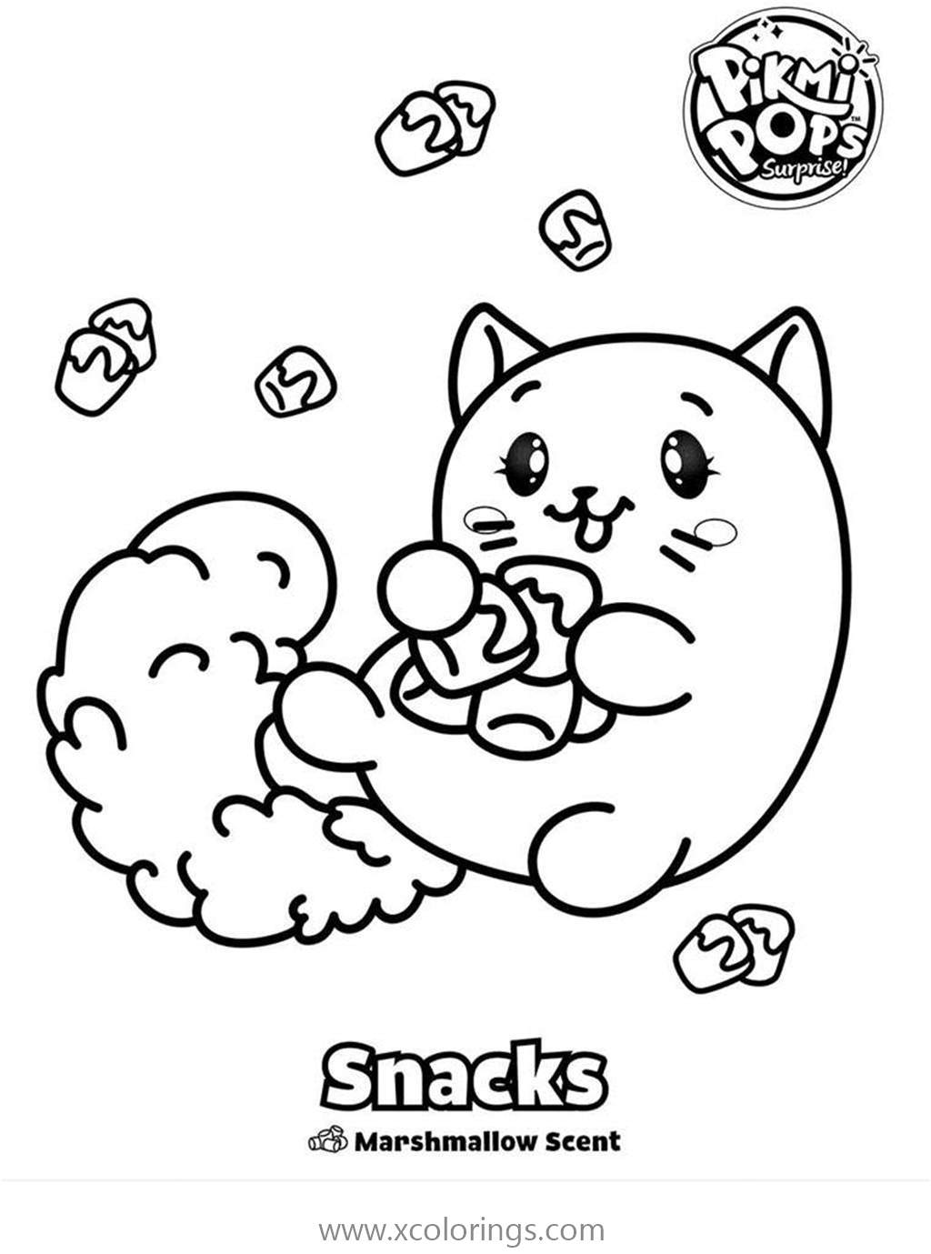 Free Pikmi Pops Snacks Coloring Pages printable