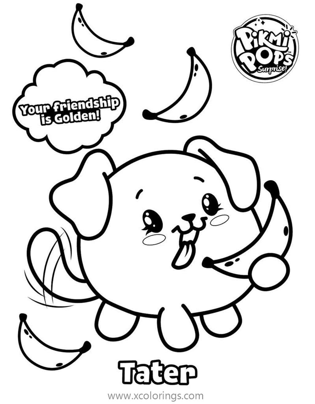 Free Pikmi Pops Tater Coloring Pages printable