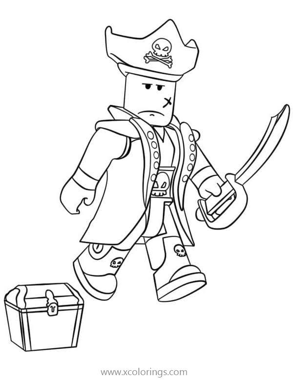 Free Pirate from Roblox Coloring Page printable