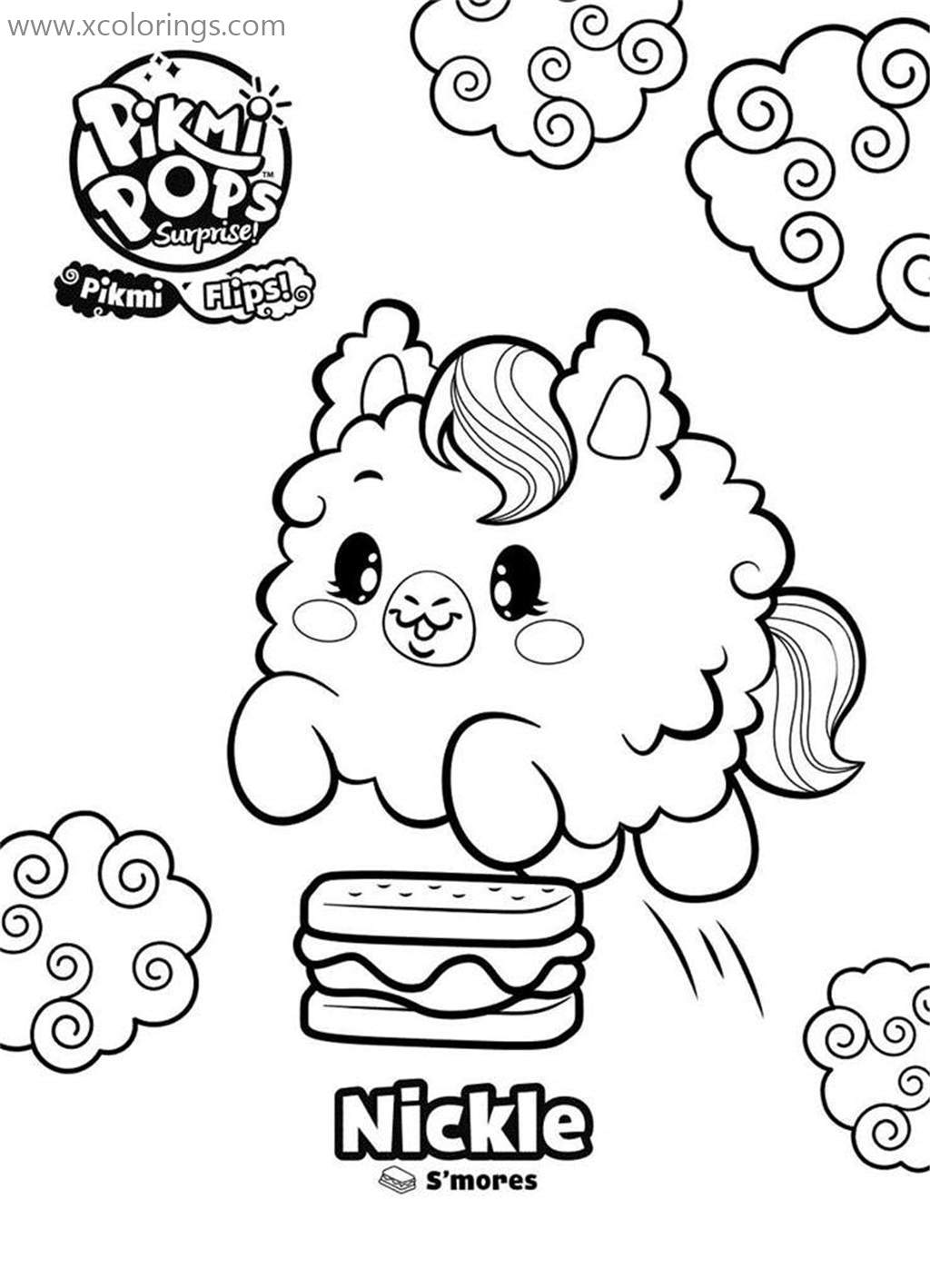 Free Pony Nickle from Pikmi Pops Coloring Pages printable