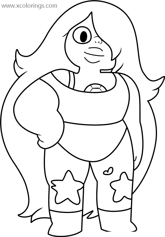 Free Quartz Amethyst from Steven Universe Coloring Pages printable