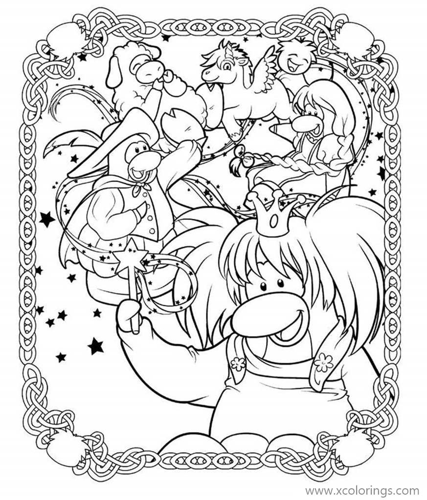 Free Queen of Club Penguin Coloring Pages printable
