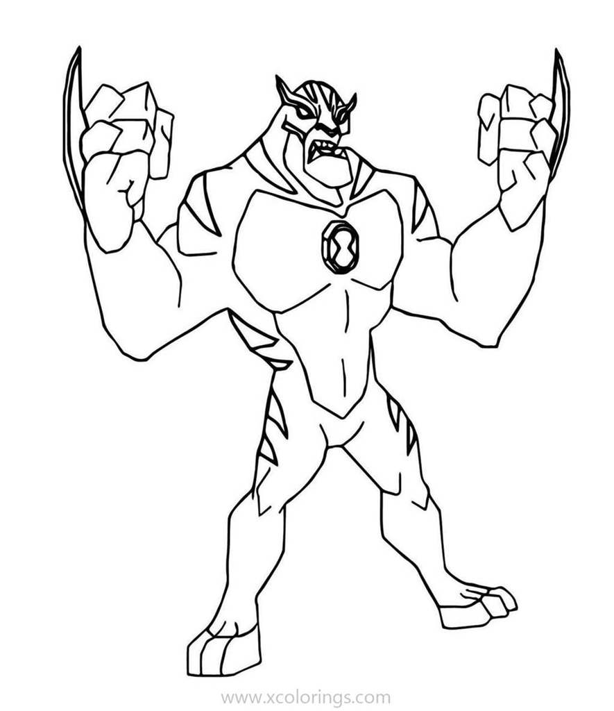 Free Rath from Ben 10 Rath Coloring Pages printable