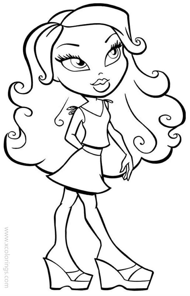 Free Raya from Bratz Coloring Pages printable