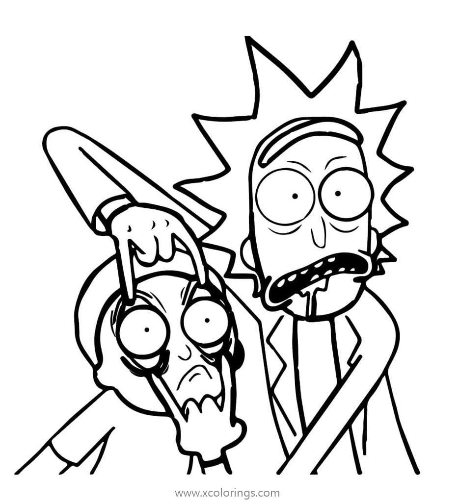 Free Rick Opened Morty's Eyes Coloring Pages printable