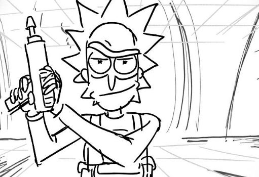 Free Rick With A Gun Coloring Page printable
