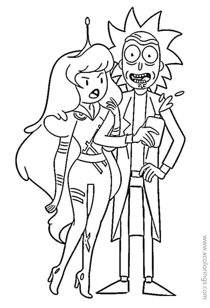 Free Rick and Morty Coloring Pages Beautiful Girl printable