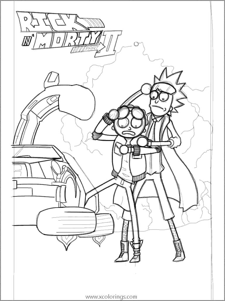 Free Rick and Morty Coloring Pages Fan Drawings printable