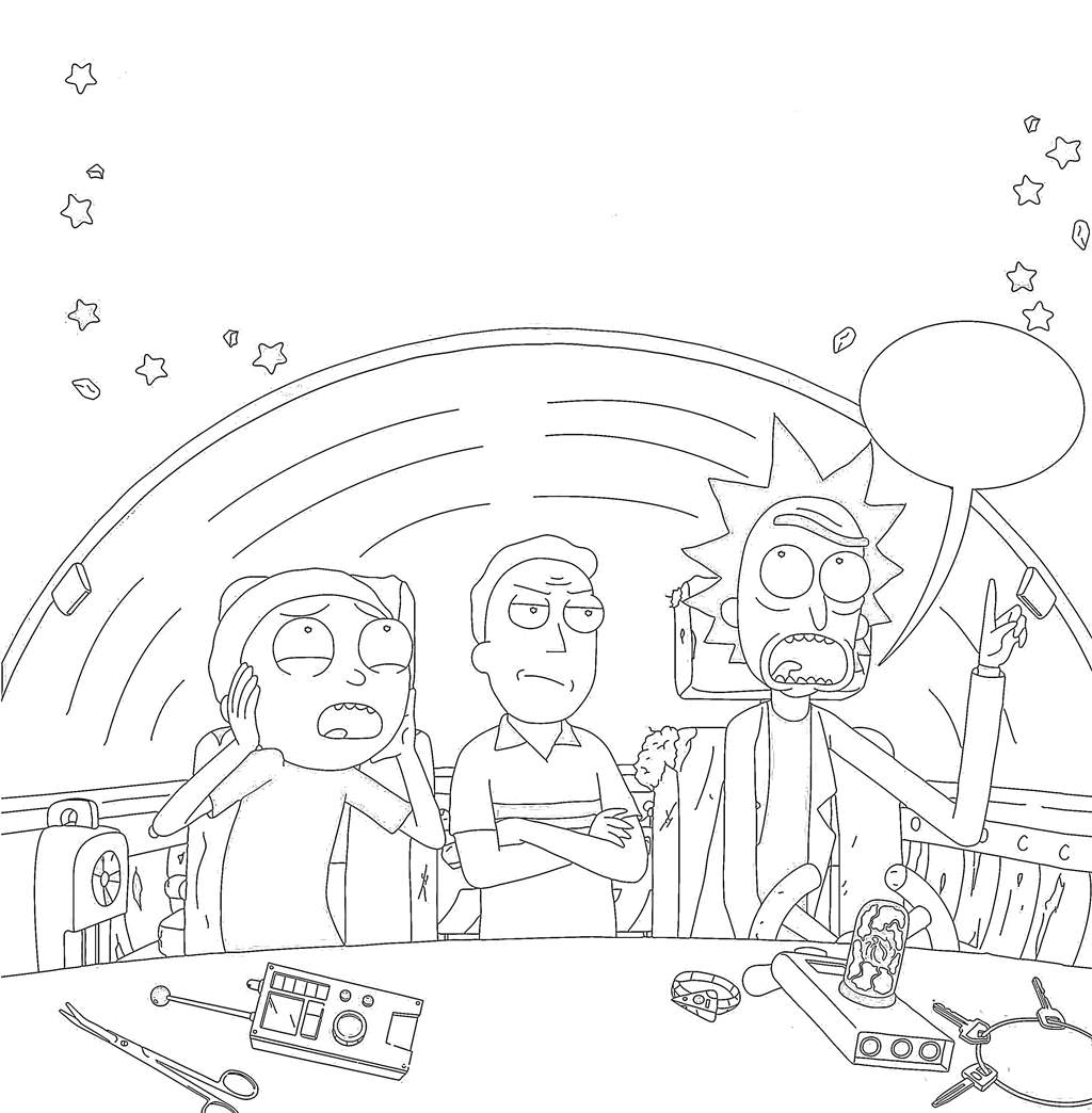 Rick And Morty Coloring Pages Morty And Dad XColorings