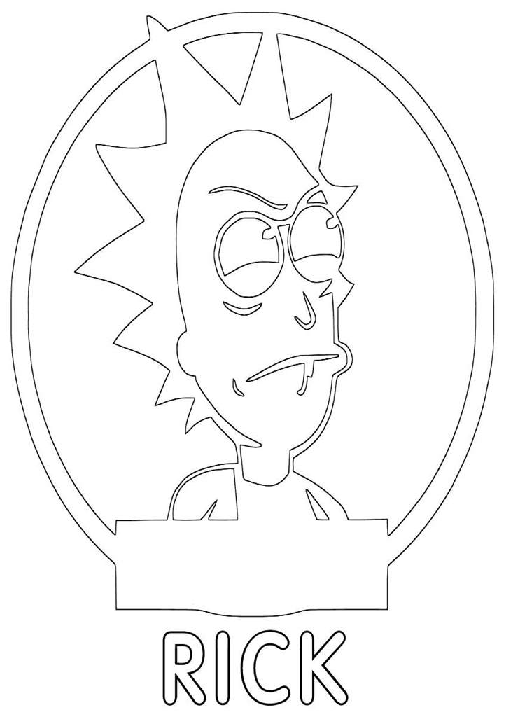 Free Rick and Morty Coloring Pages Picture of Rick printable