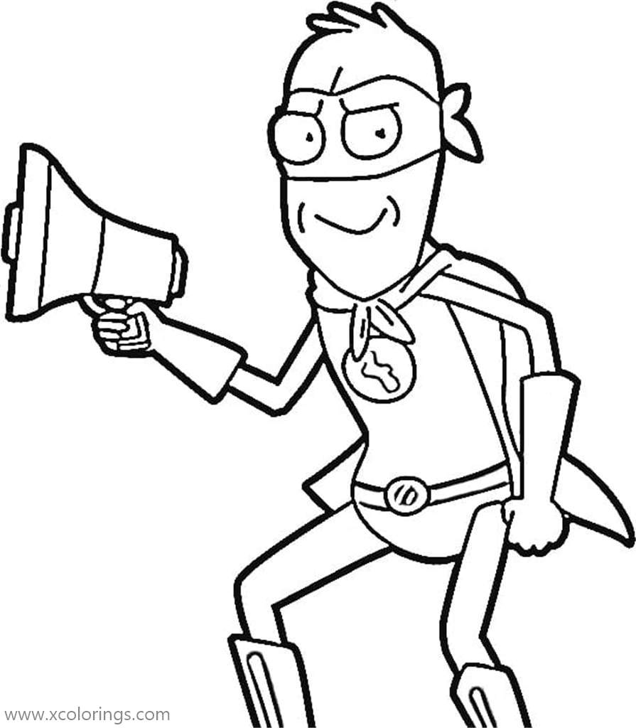 Free Rick and Morty Coloring Pages Superhero printable