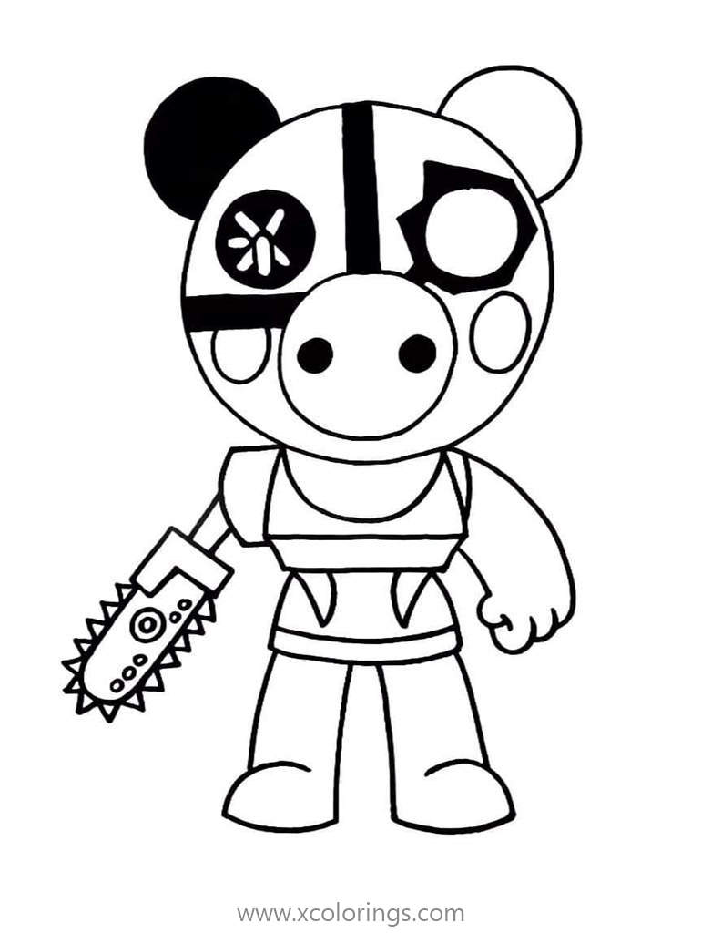 Robby From Piggy Roblox Coloring Pages Xcolorings Com - roblox logo coloring sheet