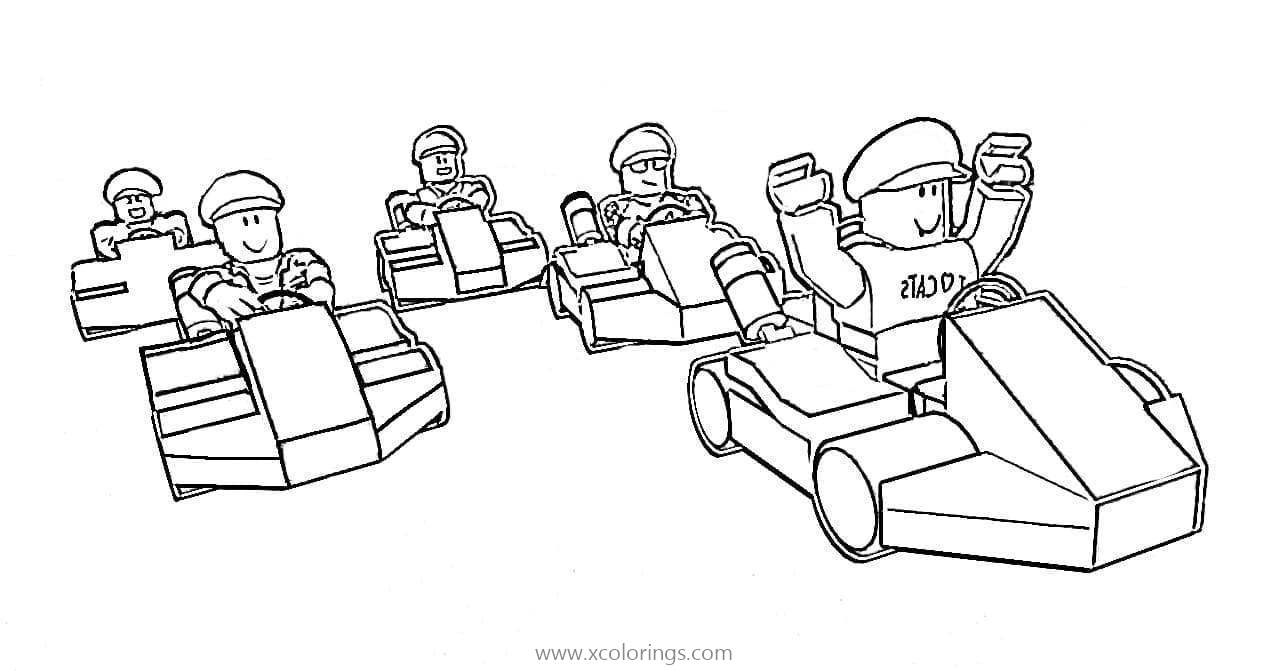 Free Roblox Car Race Coloring Page printable