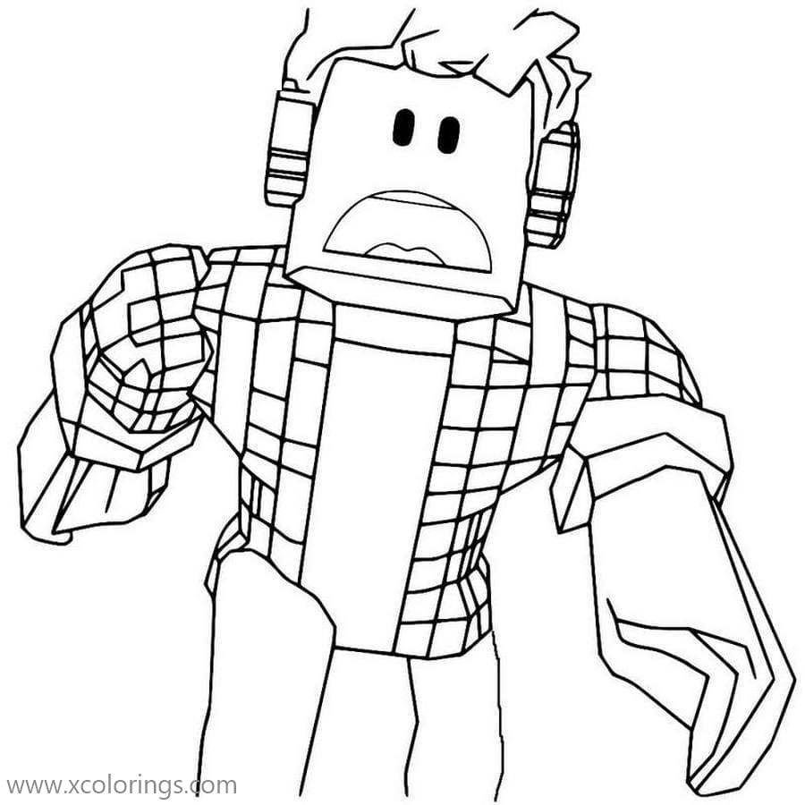 Free Roblox Coloring Pages Avator is Running printable