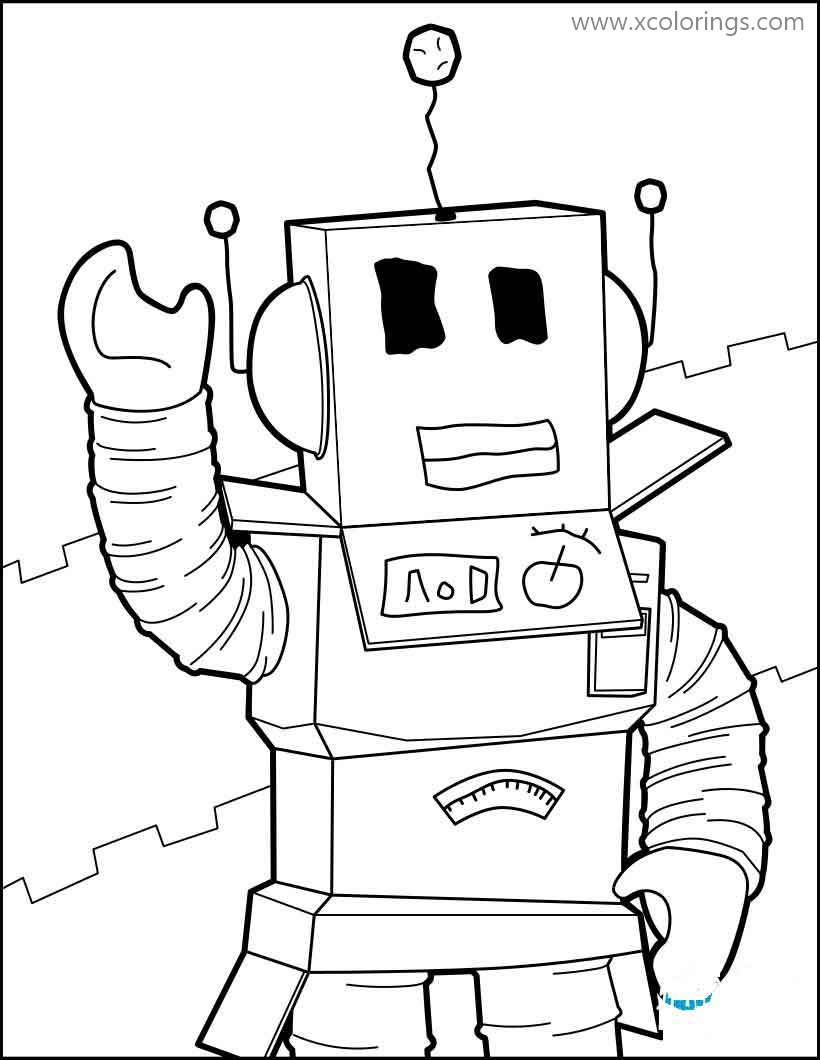 Free Roblox Coloring Pages Robot Character printable