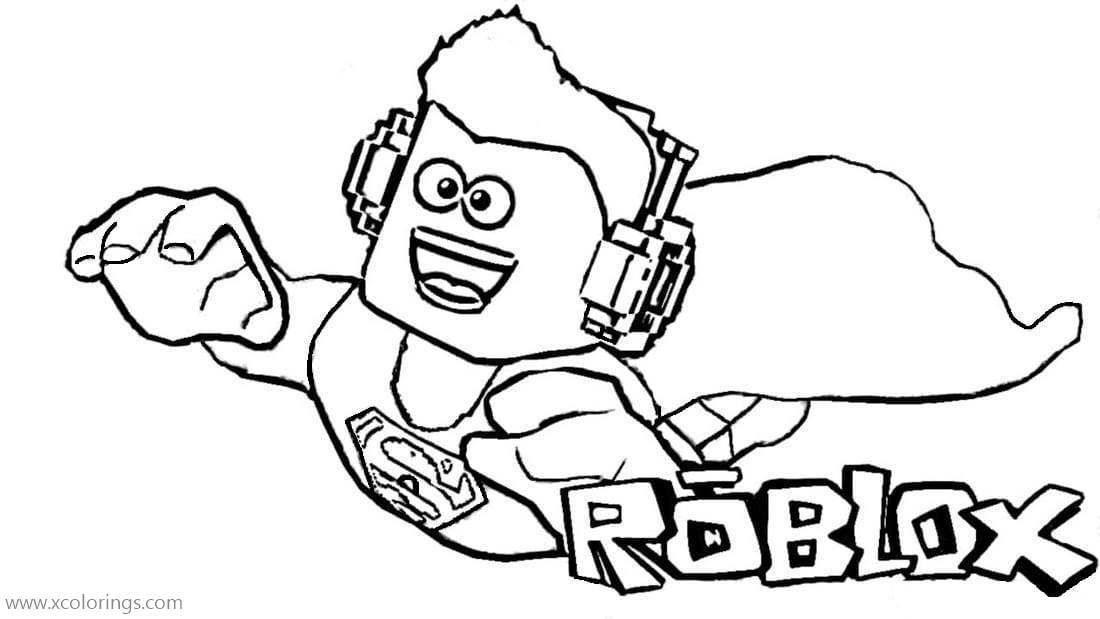Free Roblox Superman Coloring Page printable