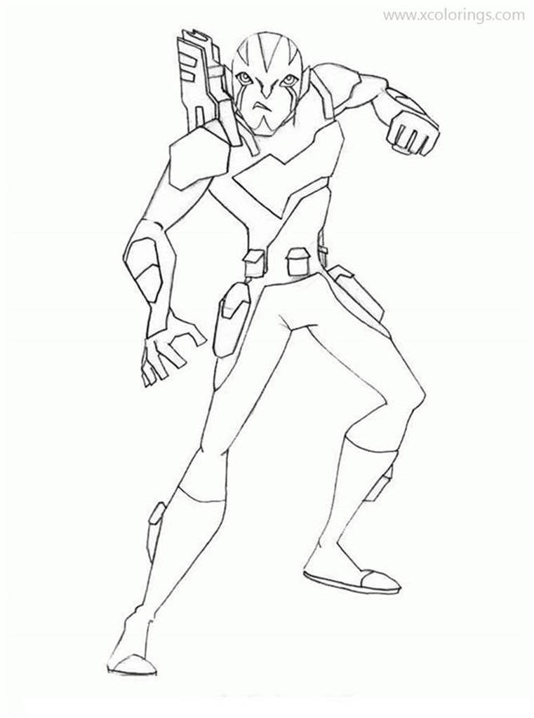 Free Rook Blonko from Ben 10 Coloring Pages printable