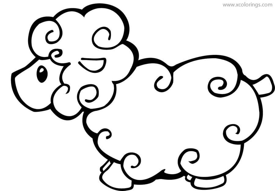 Free S for Sheep Coloring Pages printable