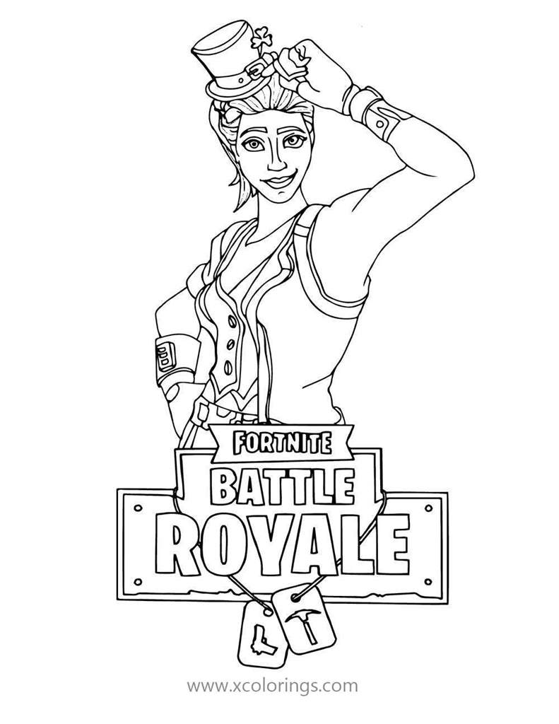Free SGT Green Clover from Fortnite Coloring Pages printable