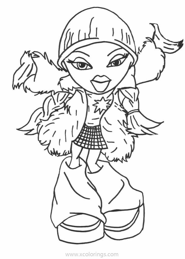Free Sasha from Bratz Coloring Pages printable