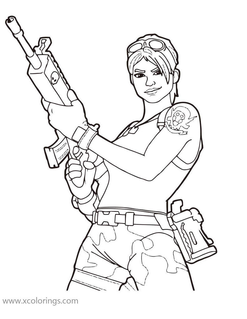 Save The World from Fortnite Skin Coloring Pages - XColorings.com