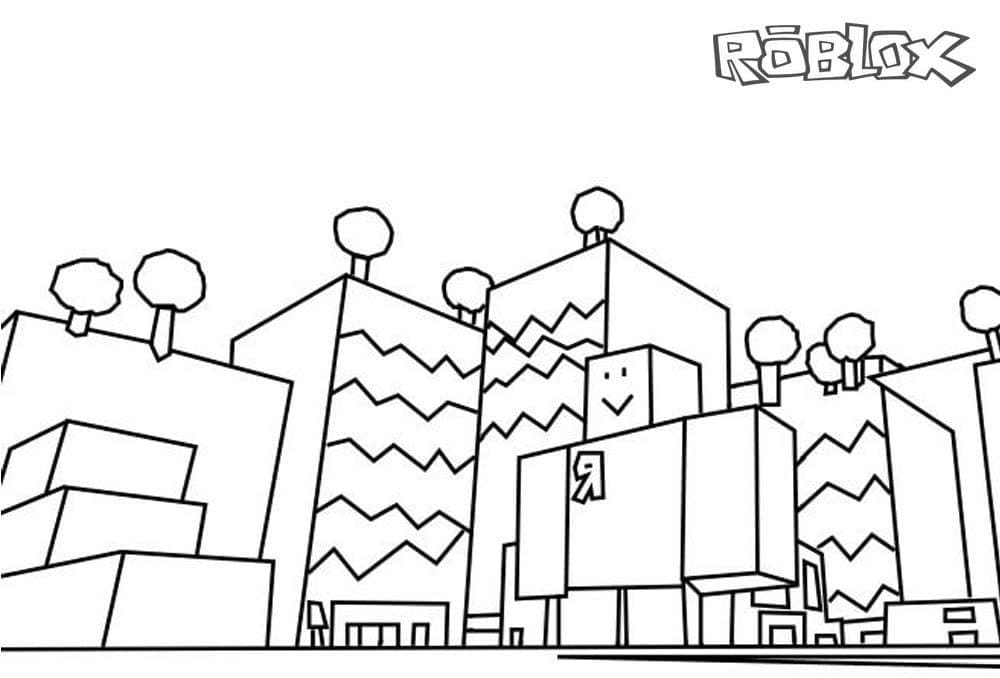 Free Secret City from Roblox Coloring Page printable