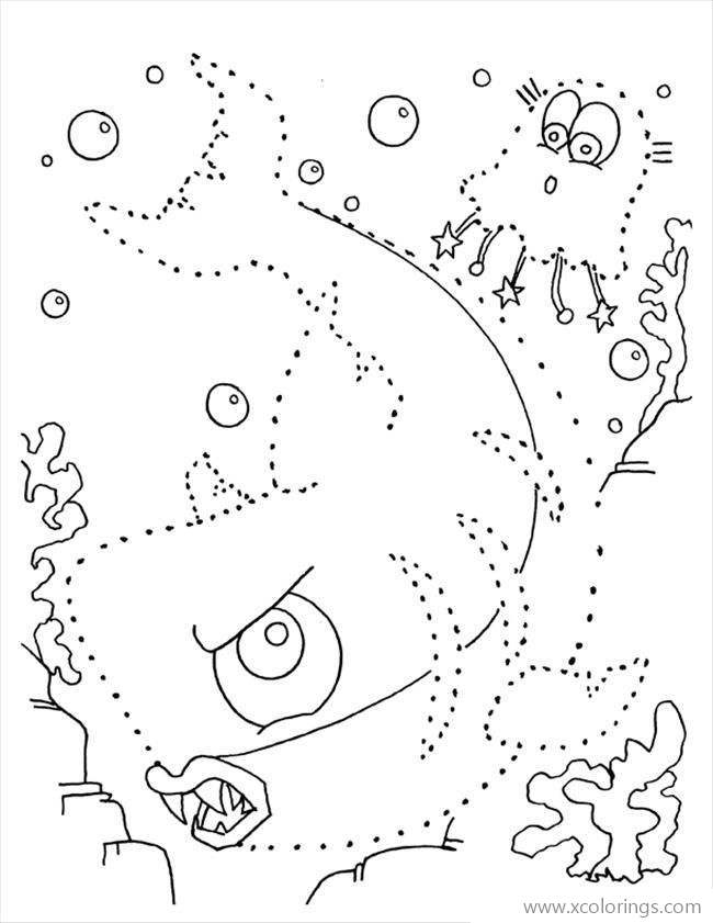 Free Shark Coloring Pages Dot To Dot printable