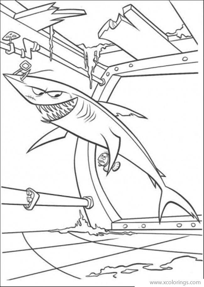 Free Shark In A Boat Coloring Pages printable