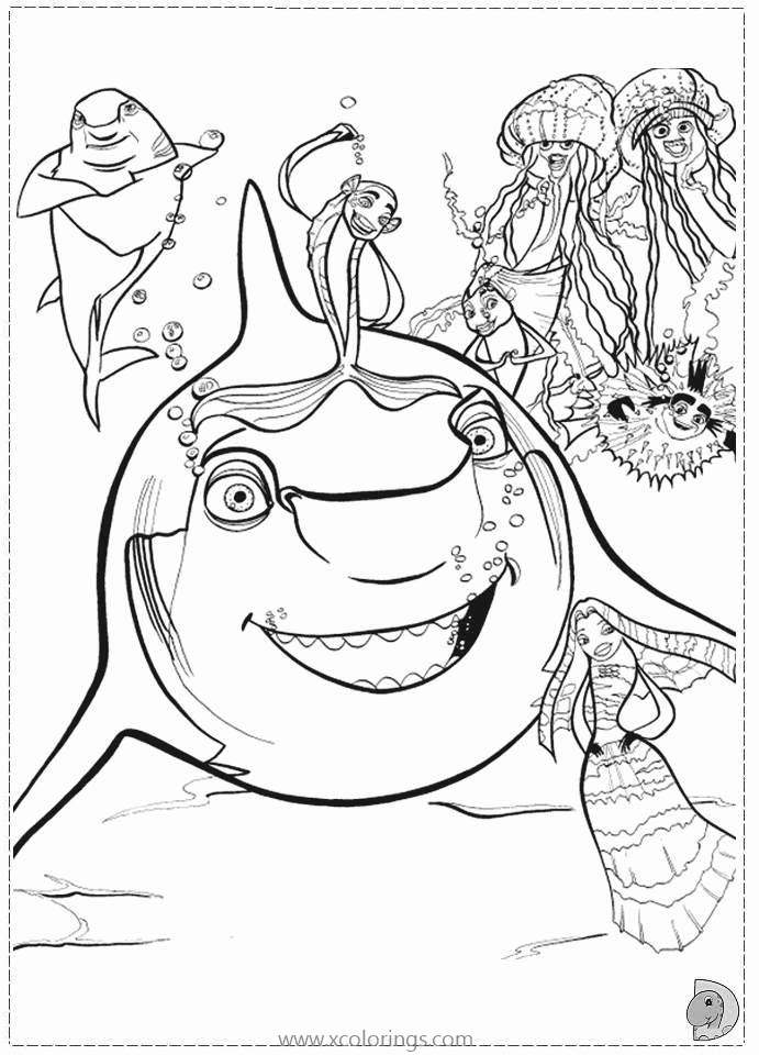 Free Shark Story Coloring Pages printable
